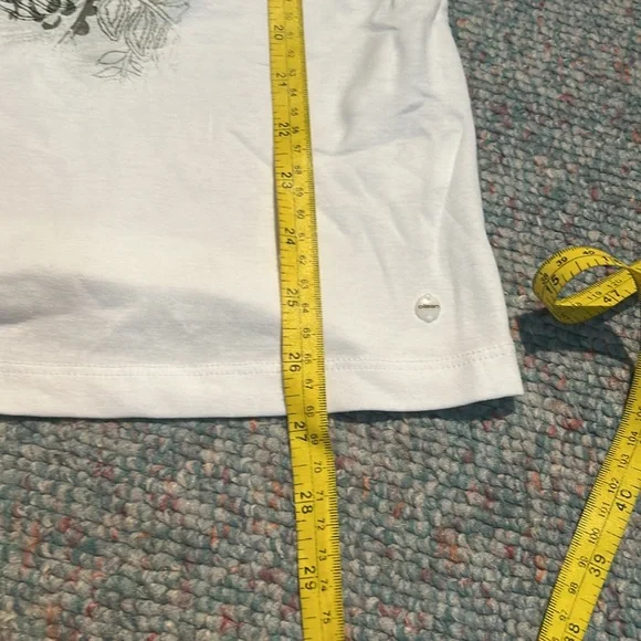 White and Green Women's Top NWT size large - Picture 9 of 10